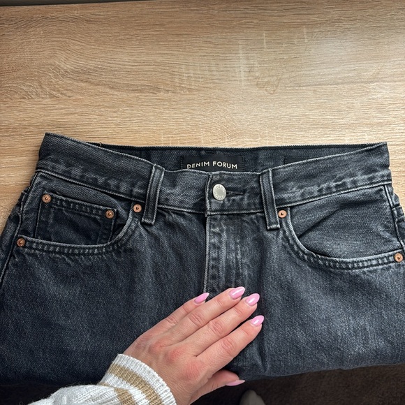 Denim Forum ‘The Gia High Rise Carrot’ 27 / 28 L Black Jeans - Picture 3 of 3